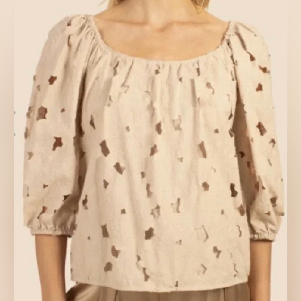 Trina Truck lace top. Size Small. Lace cutwork floral design. Great condition